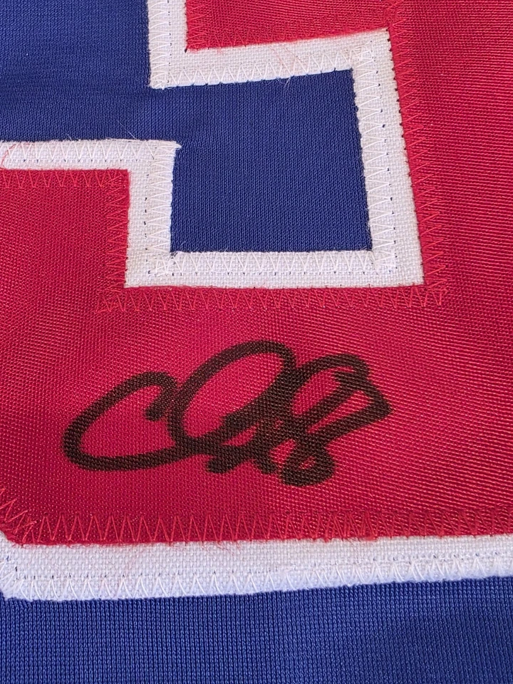 Camiseta Cliff Floyd Autografiada/Firmada Certificado de Autenticidad PSA/DNA Azul Camiseta Personalizada  Foto 2 de 4