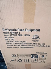 Compact Rotating Rotisserie Oven with Dual Heating for Flavorful Meals - White