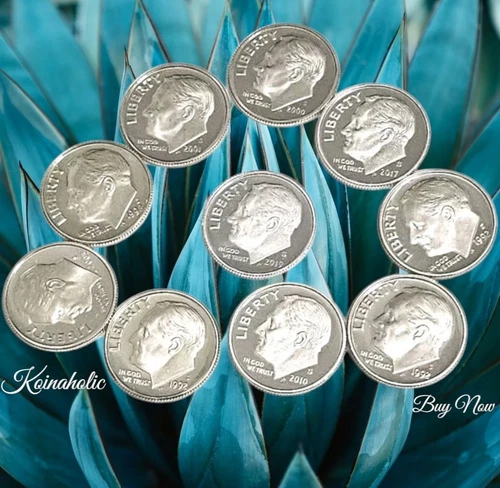 $1 Face 90% SILVER PROOF Roosevelt Dimes FROM 1992-2018 (10 Dimes) Fast Ship 🚢