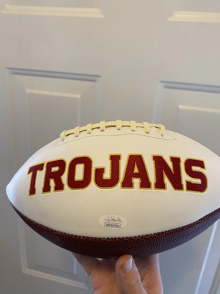 MATT LEINART 2004 USC TROJANS HEISMAN WINNER LEGEND SIGNED FOOTBALL W/ JSA COA - Image 4 of 4