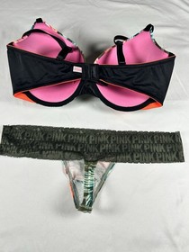 Victoria's Secret Women's Push Up Bra And Panty Set 34DD Bra Small Panty