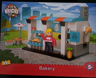 Kids Bricks Klemmbausteine Bäckerei Set 99 Teile 1 Figur Neu OVP BA Bakery