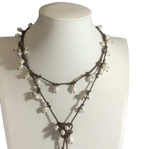 Silpada Rebel Pearl Rope Lariat-Style  Necklace Sterling - Picture 4 of 10