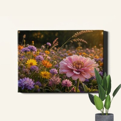 Wildflower Meadow Wall Art Colorful Bokeh Floral Field Photography