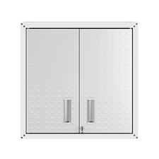 Floating Garage Cabinet in White