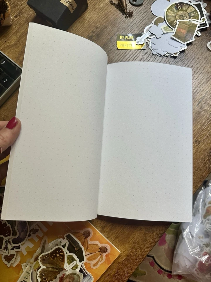 2 Pack Blank Dot Bullet Journals With 35 Die Cut Stickers Back To School - Image 4 of 4