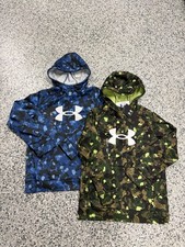 Under Armour Youth Medium Hoodie Set Of 2 Camo Blue And Green NWT