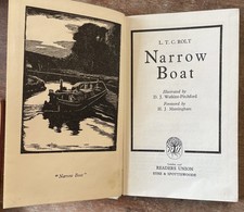 Narrow Boat by L.T.C. Rolt. Hardback. Readers Union 1946