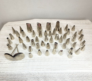Vintage Ateco Cake Icing Tips Mixed Lot Set 54 Tips 