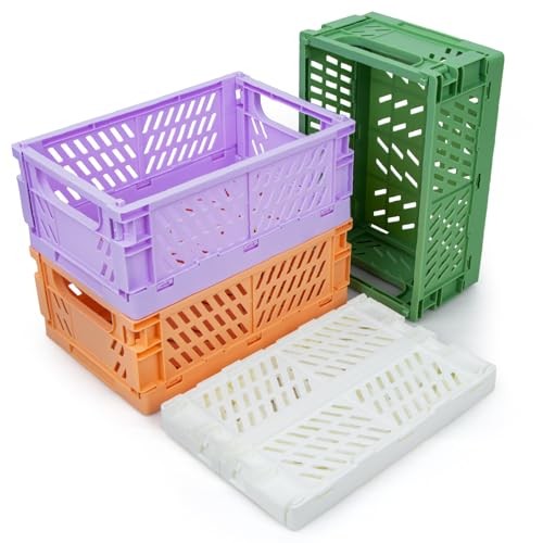 Panier de rangement pliable pour organiser le bureau et la cuisine lot de 4 boîtes