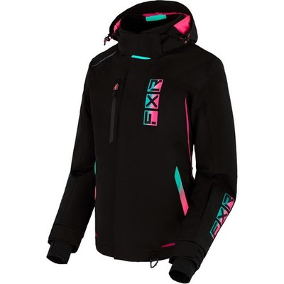 FXR Women's Black/Mint/Electric Pink Fade EVO FX Jacket(Womens 8)230222-1052-08
