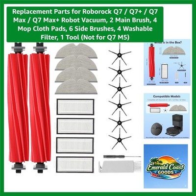 Roborock Q7/Q7+ Vacuum Parts: 20-Piece Accessory Bundle for Effortless Cleaning