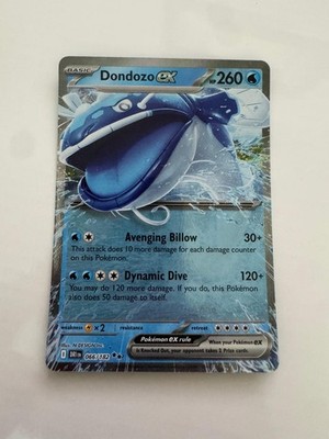Dondozo ex 066/182 Double Rare Destined Rivals Pokemon Near Mint