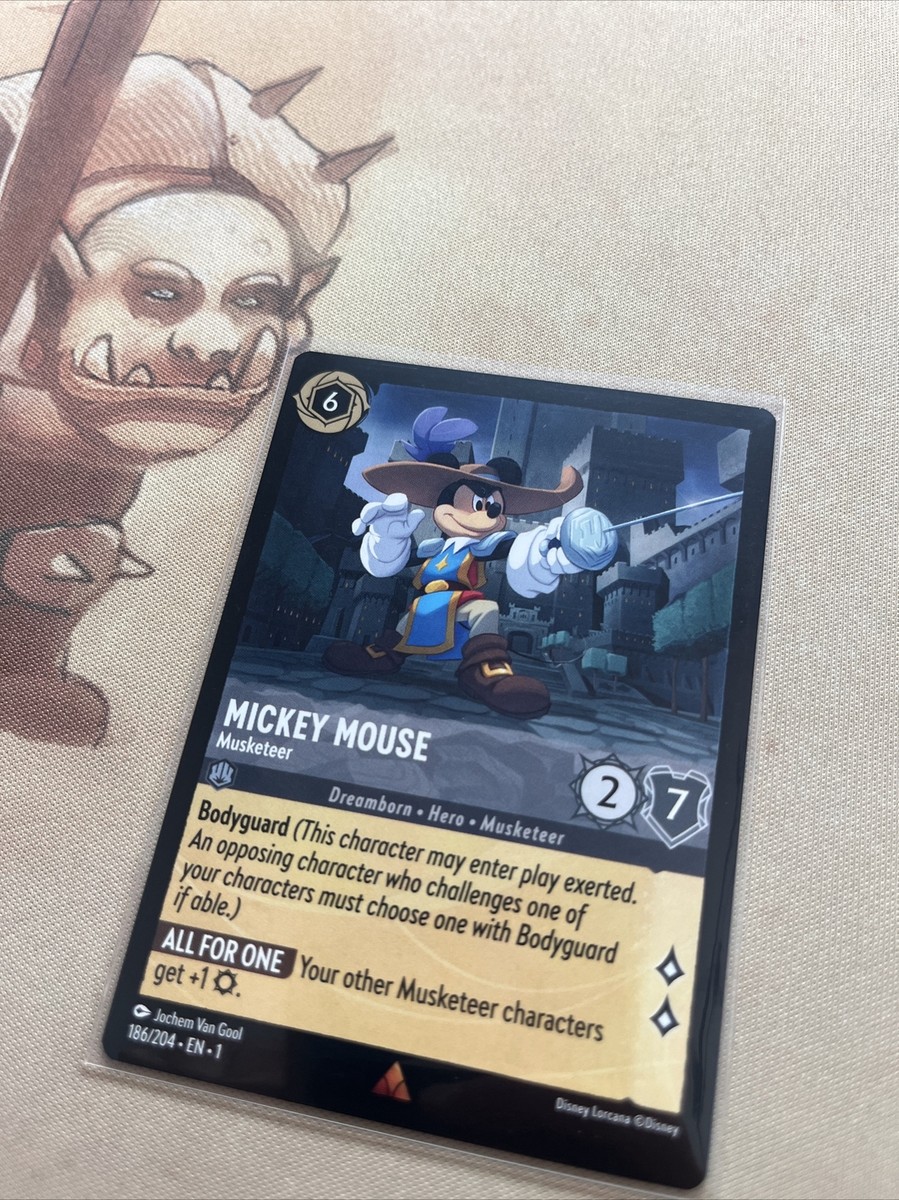 Disney Lorcana TCG #186 Mickey Mouse Musketeer Disney Lorcana TCG #186 Mickey Mouse Musketeer