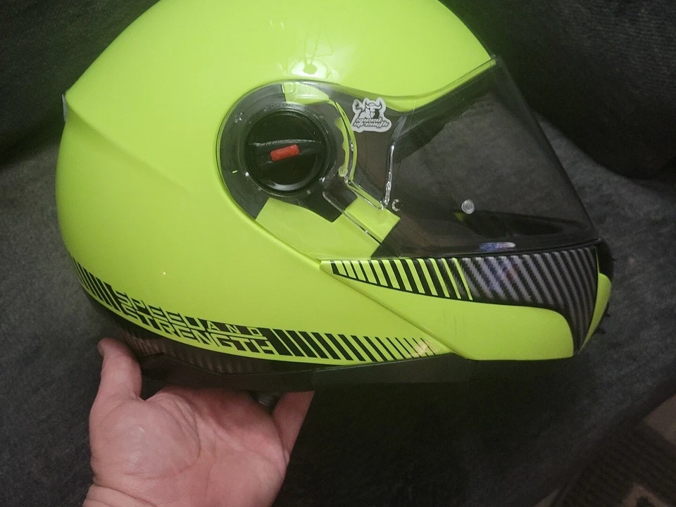 SPEED & STRENGTH SS1700 HiViz Modular Motorcycle Helmet Small S Used one time - Image 2 of 4