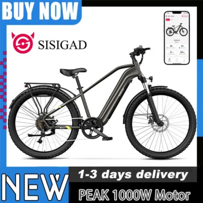 SISIGAD Electric Bike for Adults Peak 1000W Motor 60Miles Range