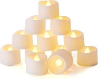 12 Led Teelichter Mit Timer, Elektrische Flackernde Batteriebetriebene