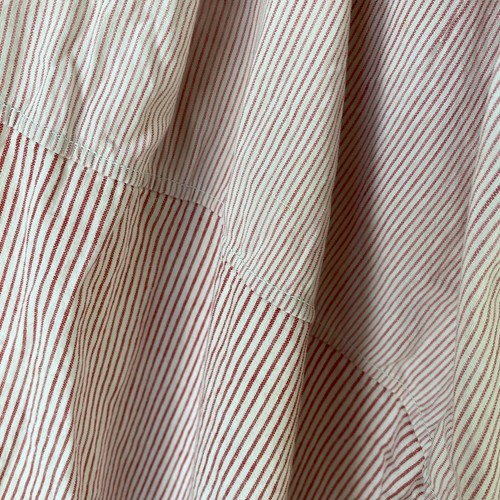 Vintage French red and white striped cotton bloomers lace trim 1880s - Picture 4 of 9