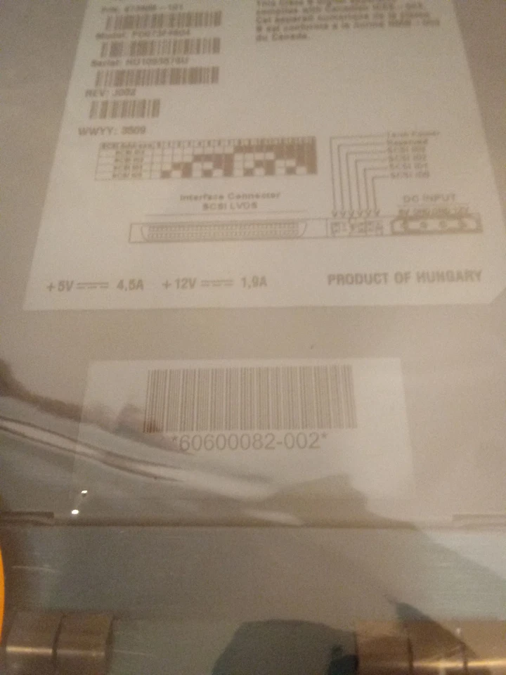 HP 412502-001 AD612A LTO-3 ULTRIUM SCSI TAPE DRIVE FOR MSL6000 SERIES 390302-001 - Image 2 of 2