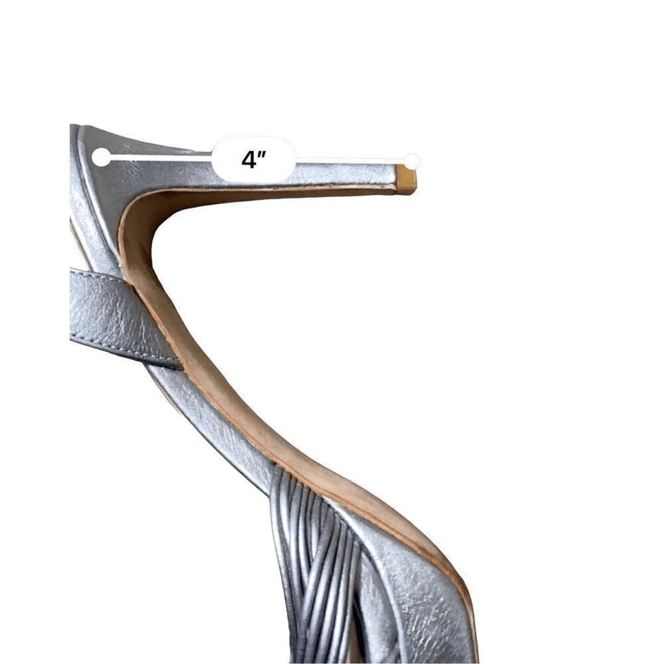 Женские серебряные туфли на каблуках с ремешками Antonio Melani Stilleto 4 дюйма 8,5 - Изображение 4 из 4