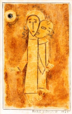Two Characters Marie Vassilieff 1928 Art Print   Expressive Modernist Russian