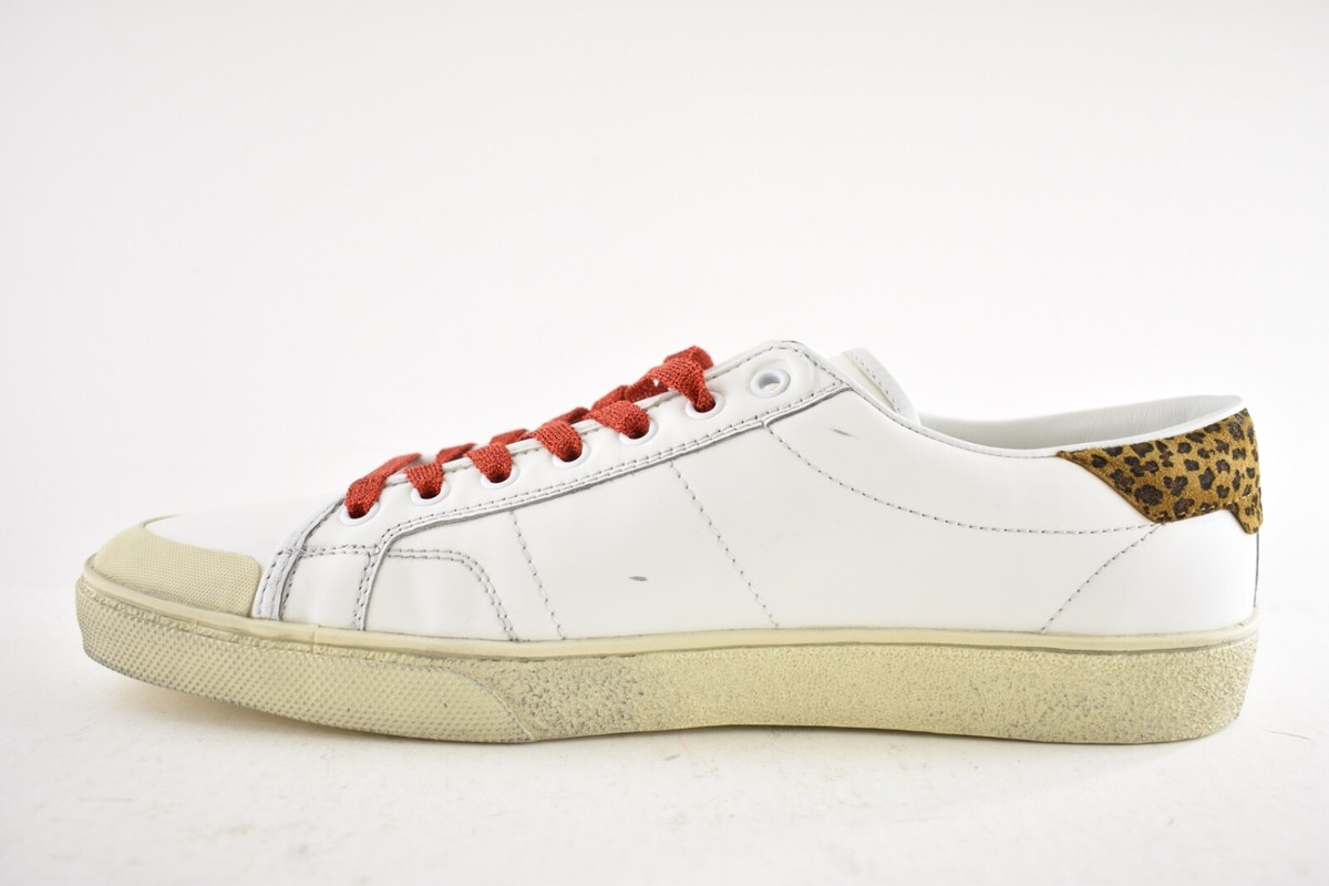 SAINT LAURENT シューズ 37 Saint Laurent Mens SL 37 Surf Court Diamond White Flat Low