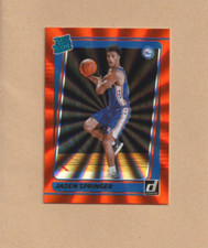 2021-22 Donruss - Rated Rookie Jaden Springer #247 Holo Orange Laser (RC) 76ers
