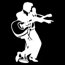 Elvis Presley The King Guitar Art Car Truck Window Laptop Vinyl Decal Sticker.