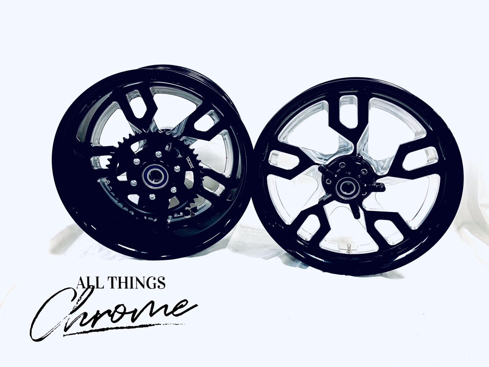 GSXR BLACK CONTRAST 300 WARLOCK WHEEL PACKAGE 06-07 SUZUKI GSXR 600 750