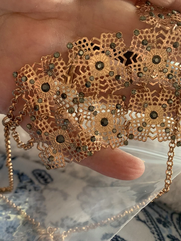 Collar de malla de filigrana tono oro rosa Jessica Simpson Foto 4 de 4