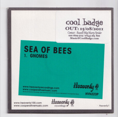 (LJ389) Sea Of Bees, Gnomes - 2011 DJ CD