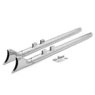 36" Fishtail Slip on Exhaust Pipes Dual Mufflers for Harley Touring Bagger 95-16