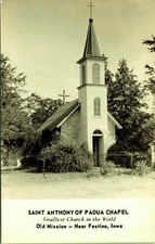 RPPC Saint Anthony of Padua Chapel New Festina Iowa Real Photo Postcard