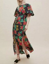 Anthropologie Bailey & Buetow Cherie Navy Floral Maxi Dress Size Small. RRP £250