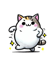 Wall decal sticker cute cat wall sticker 18 x 18 cm large