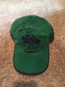 blue and green polo hat
