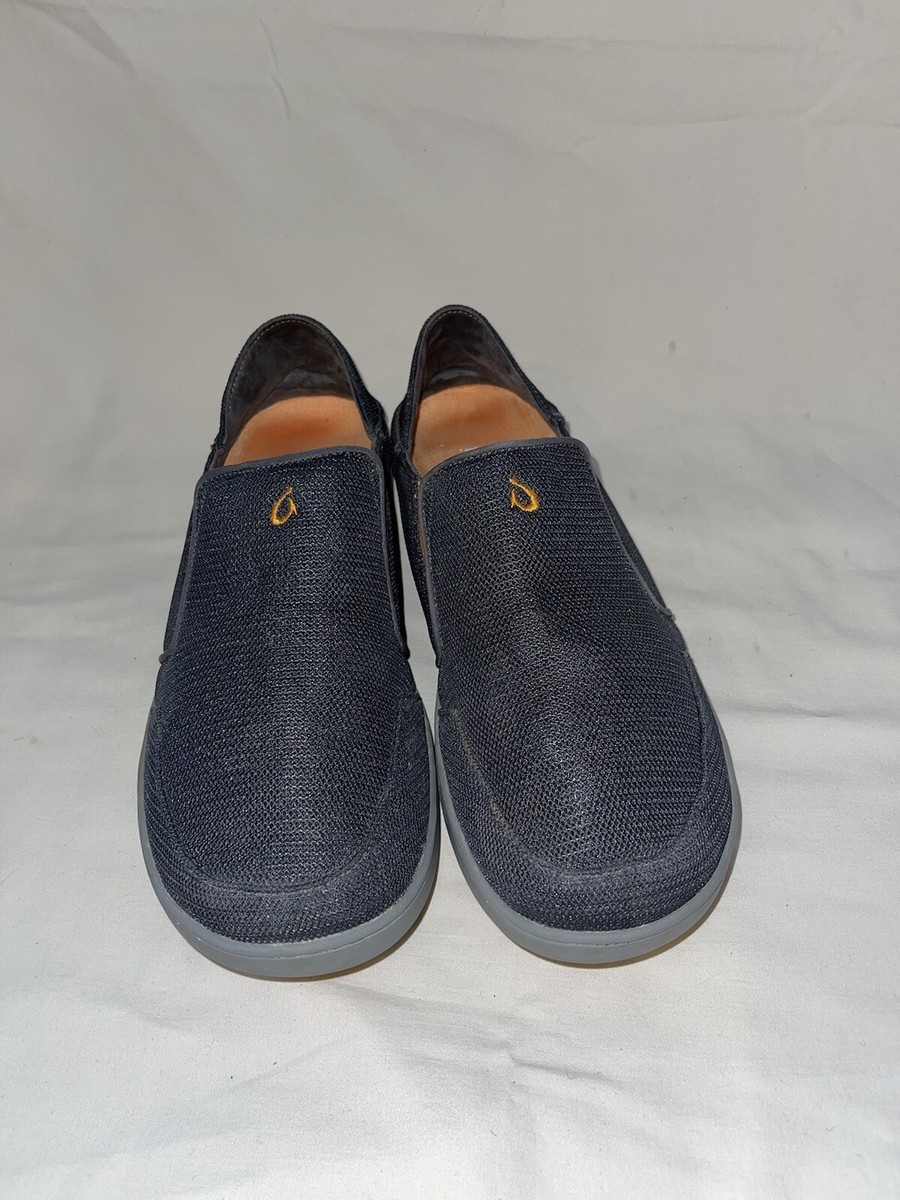 OluKai Nohea Mesh Loafers Shoes Dark Shadow Gray 10188-4242  display picture 3