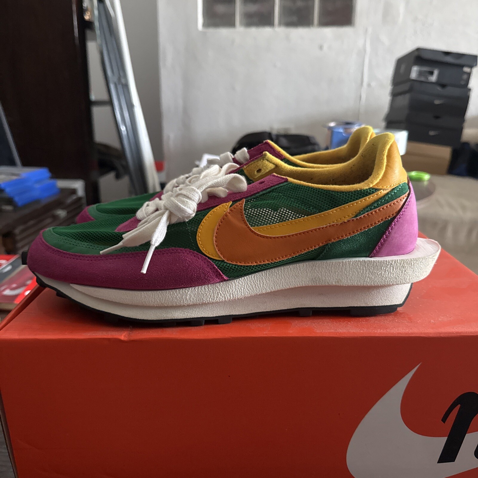 SACAI X NIKE Taglia 12 Nike sacai x LDWaffle verde pino