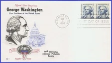 USA3 #1304 U/A COVER CRAFT FDC STR2  George Washington