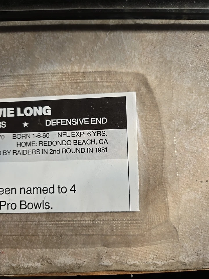 Wheaties 1987 #19 Starline Howie Long L.A. Raiders 5"×7" NFL Superstar Photo - Image 4 of 4