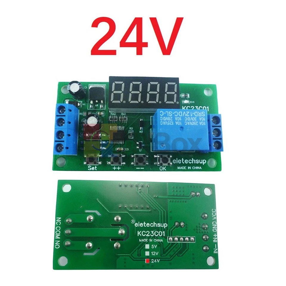 Pulse Counter Switch Adjustable Timer Delay Turn On/Off Relay Module DC5/12/24V - Image 4 of 4