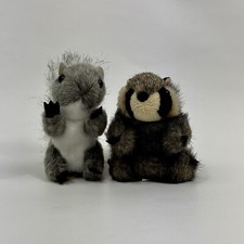 Folkmanis Mini Squirrel Mini Raccoon Finger Puppets 4  Realistic Woodland Play