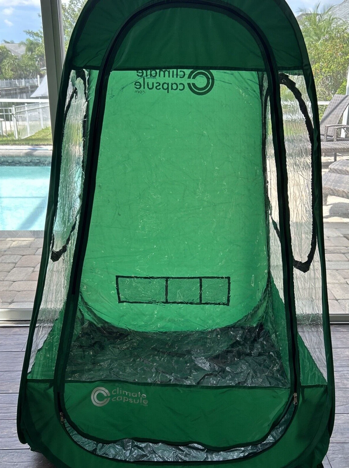 Climate Capsule Sport Canopy Personal Protector Weather Pop Up Tent Green
