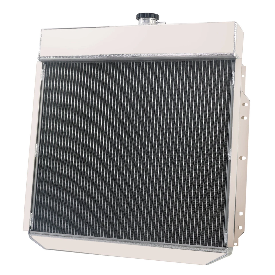 3Row Aluminum Radiator&Shroud Fan for 1953-1956 ford F-100 F-250 F-350 Truck V8 Foto 3 de 4
