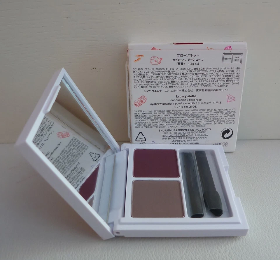 Shu Uemura KYE палитра бровей пудра для бровей, #капучино / темно-розовый, новый в коробке - Изображение 3 из 4