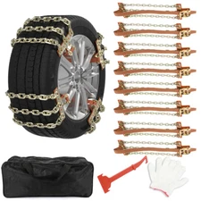 Universal Snow Chains Snow Tire Chains for Car SUV Pickup Trucks Car Gloves