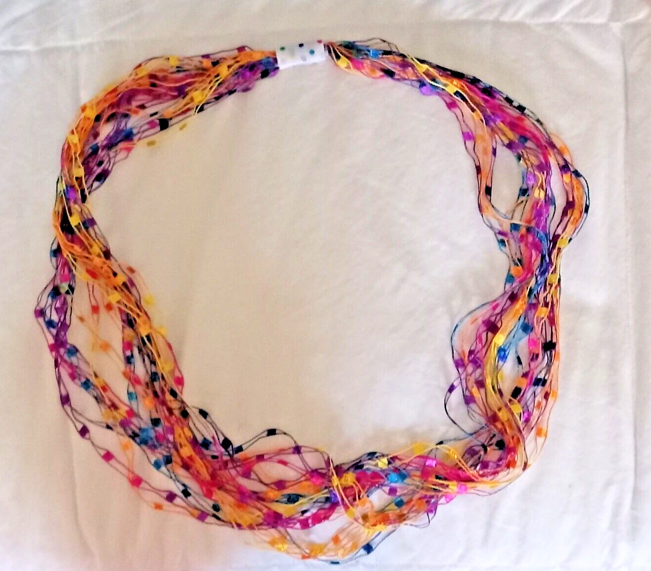 VETEMENTS Fantasiosa Collana con Nastro Arcobaleno Multicolore