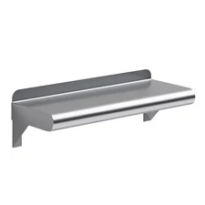 6" x 16" Metal Shelf | NSF Stainless Steel Wall Mount Floating Shelving 