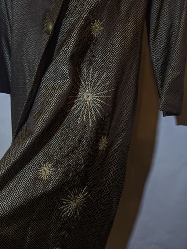 Vera Cristina Silk Jacquard Embroidery Art Deco Evening Coat $299 LARGE NWT - Picture 5 of 7