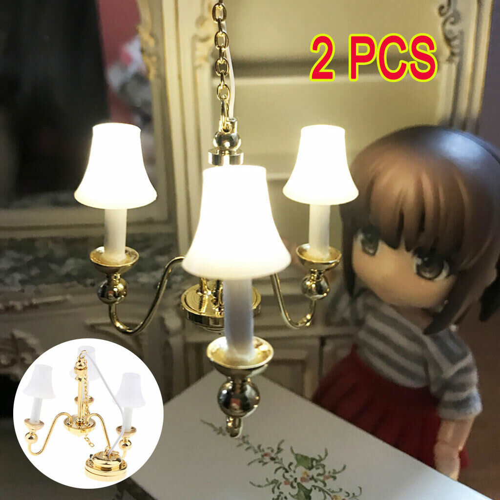 1 12 Dollhouse Miniature すぐったレディース福袋 新作入荷!! Ceiling Lamp Light Battery LED Operated